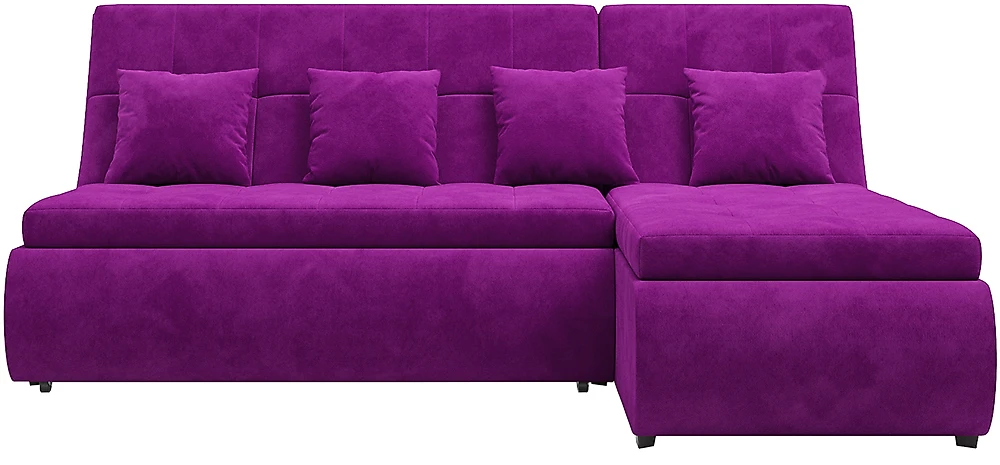 Угловой диван с ящиком для белья Дубай Вельвет Фиолет