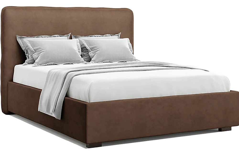 Современная двуспальная кровать Брахано Шоколад