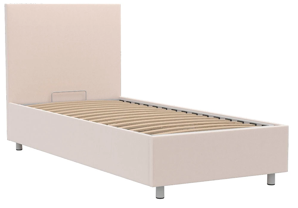 Кровать в современном стиле Белла 90х200 с бельевым ящиком Плюш Милк