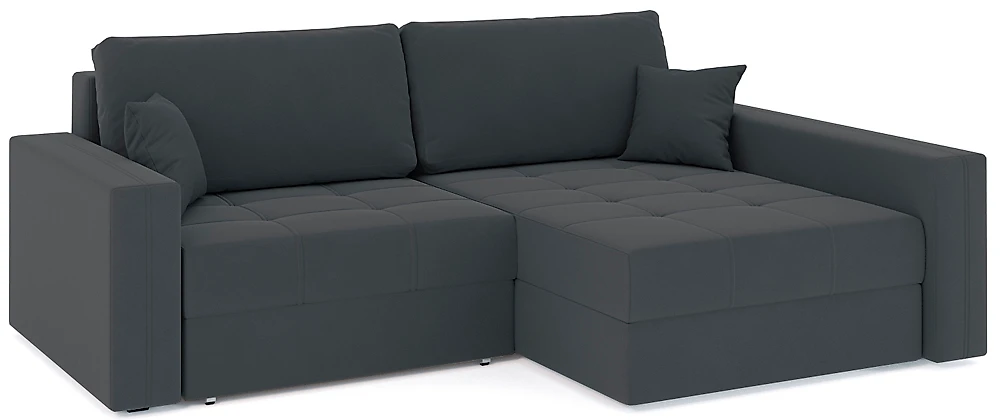 Угловой диван с независимым пружинным блоком Брест-2 Плюш Грей