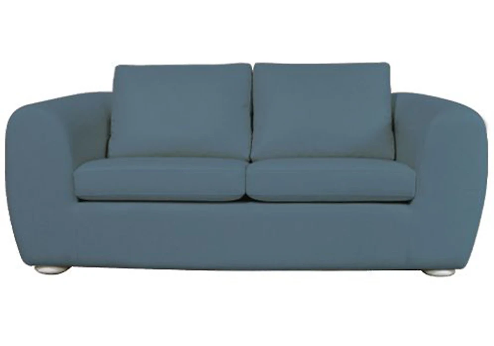 Синий прямой диван Glamour 3.2
