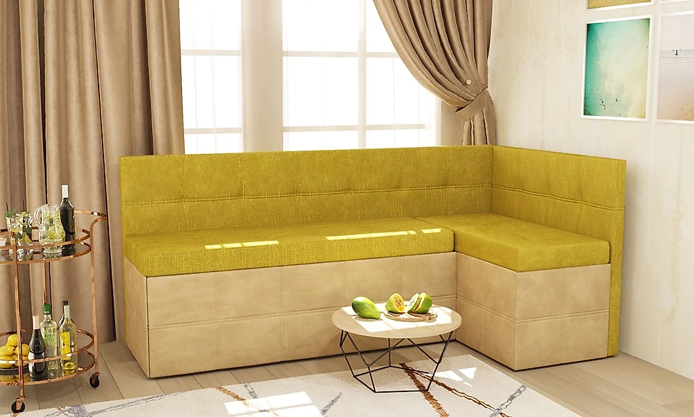 диван желтого цвета Токио (Домино) Комби Мастрад угловой