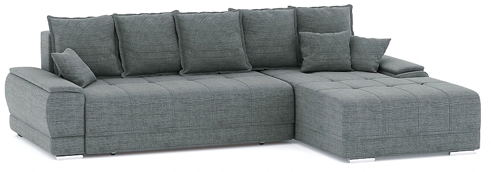 Угловой диван с независимым пружинным блоком Nordviks (Модерн) Кантри Кантри Грей