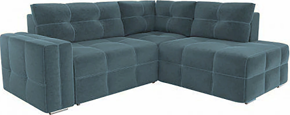  угловой диван с оттоманкой Леос Плюш Бриз