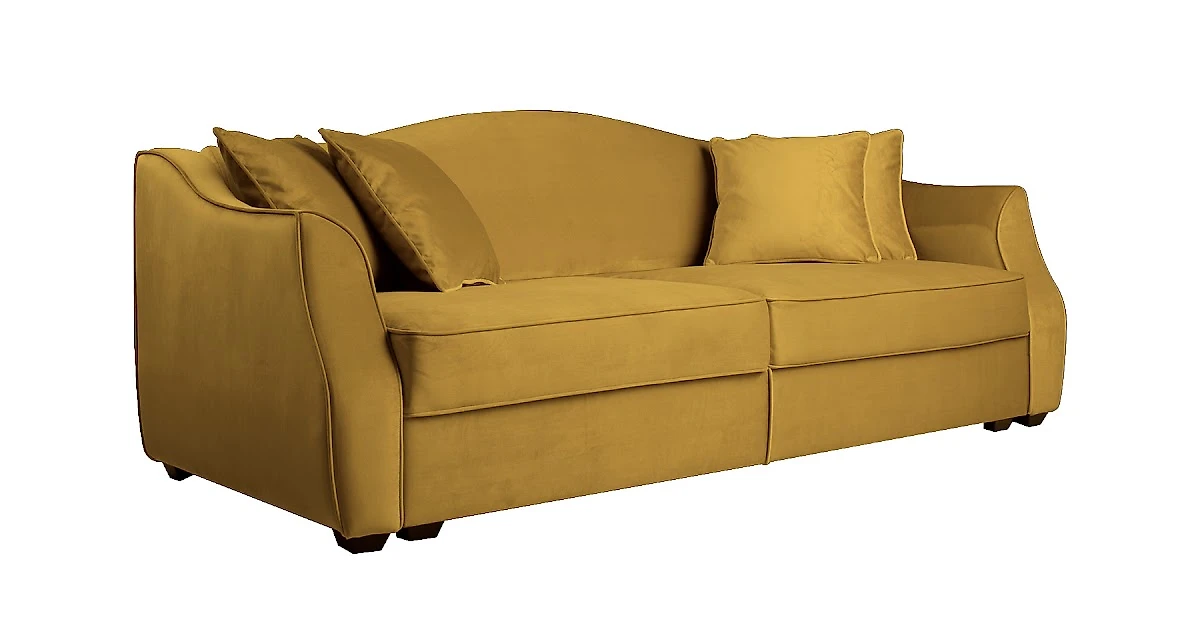 Жёлтый прямой диван Hermes Dream 125,4