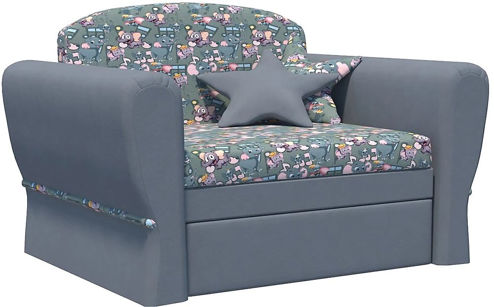 Детский диван для девочек Мини Слоники Грей