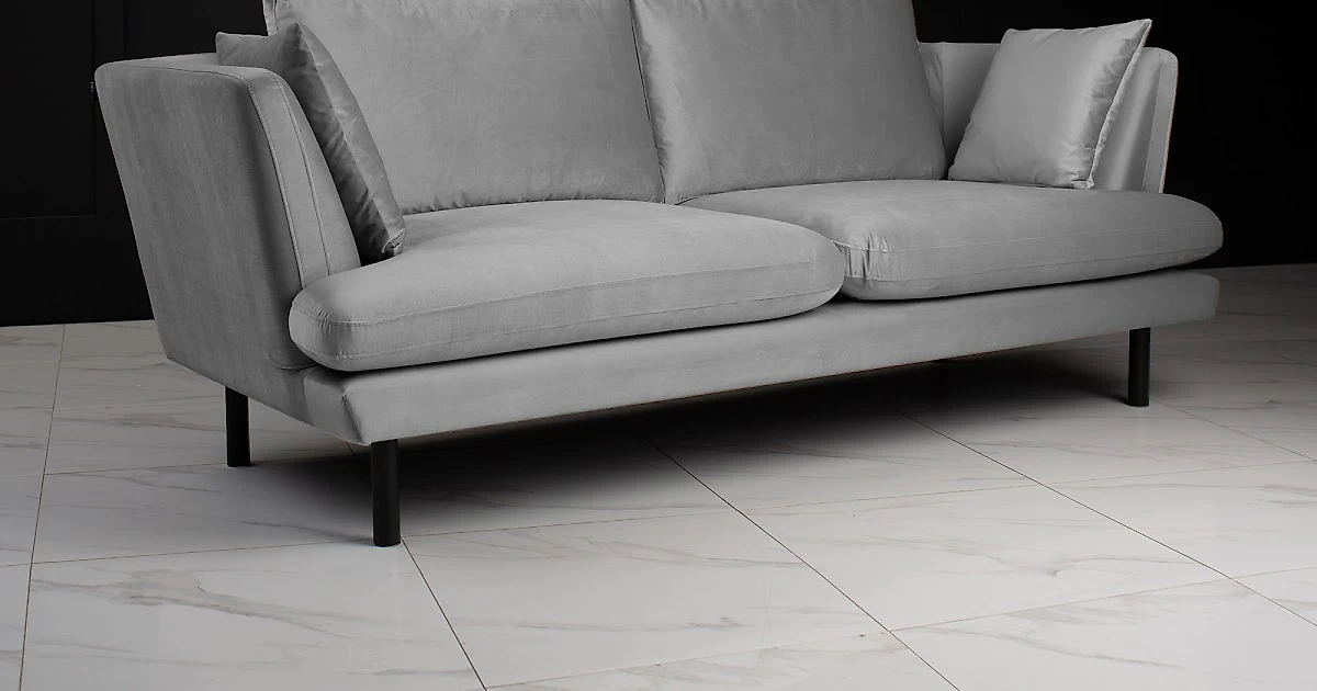 Прямой диван серого цвета Djun-E 0406,2,5