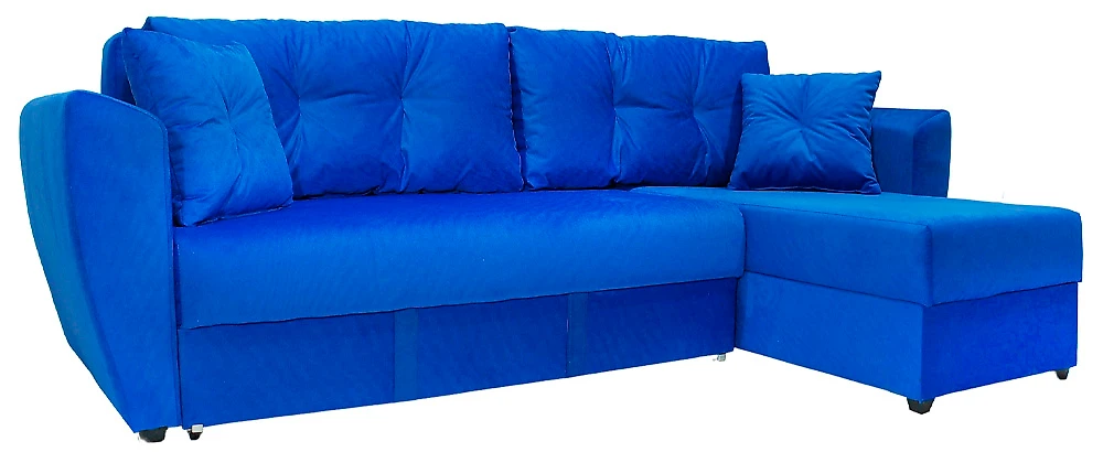 Угловой диван с независимым пружинным блоком Амстердам Блу СПБ