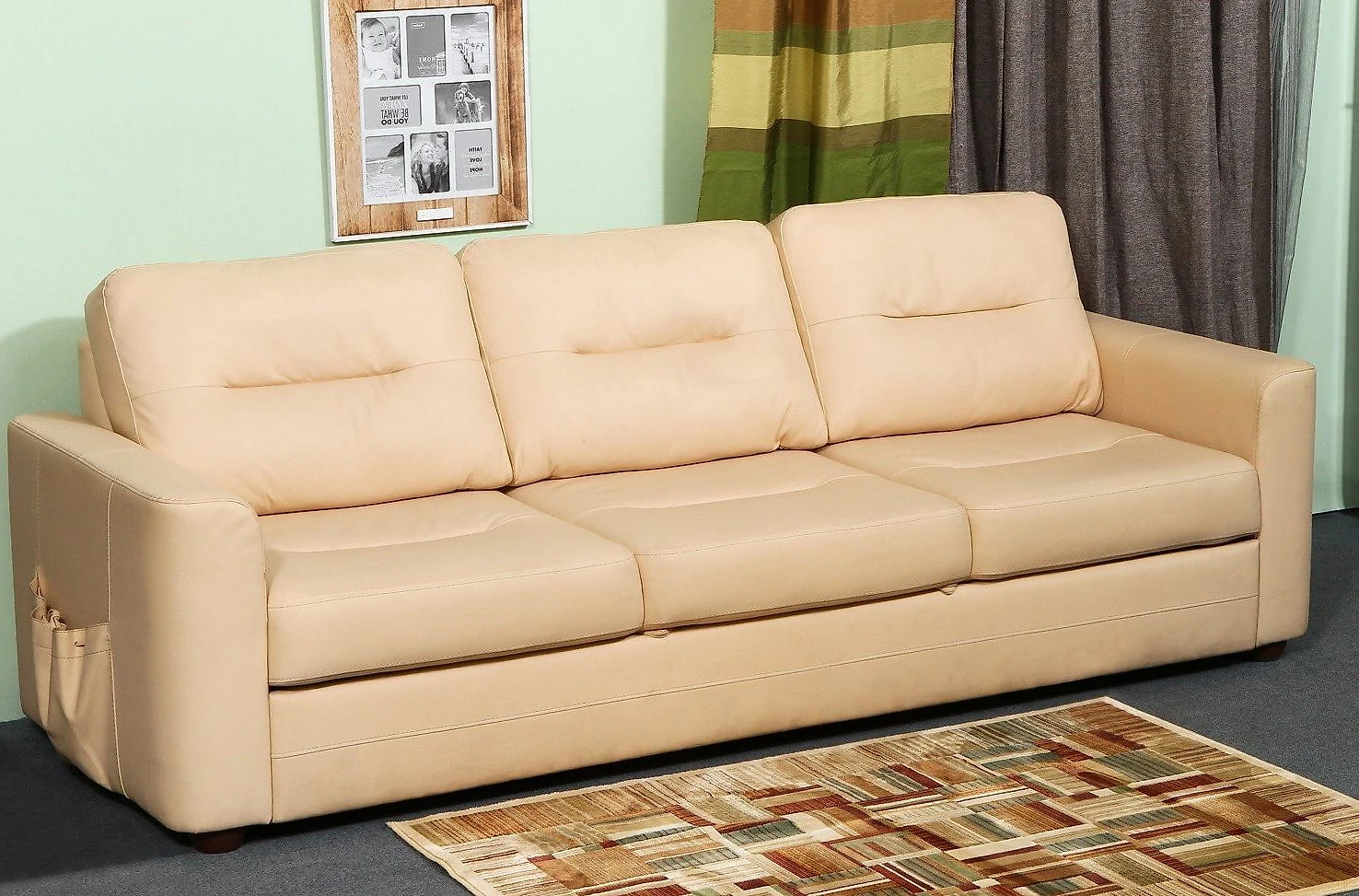 Офисный диван раскладной Беллино Дизайн 2 кожаный