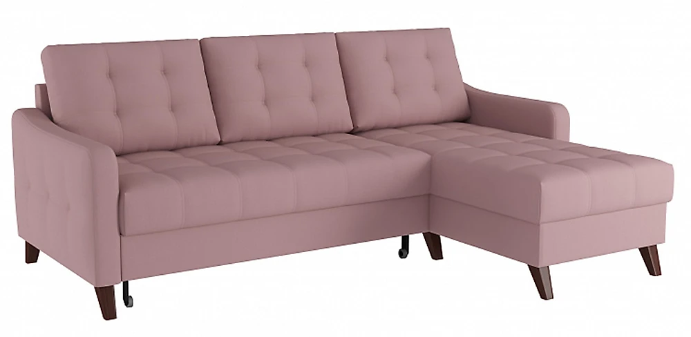Угловой диван розовый Римини-1 Дизайн-2