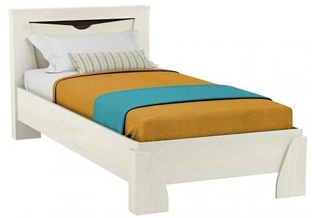 кровать в стиле минимализм Лючия 33.07 с настилом Бетон Пайн Белый