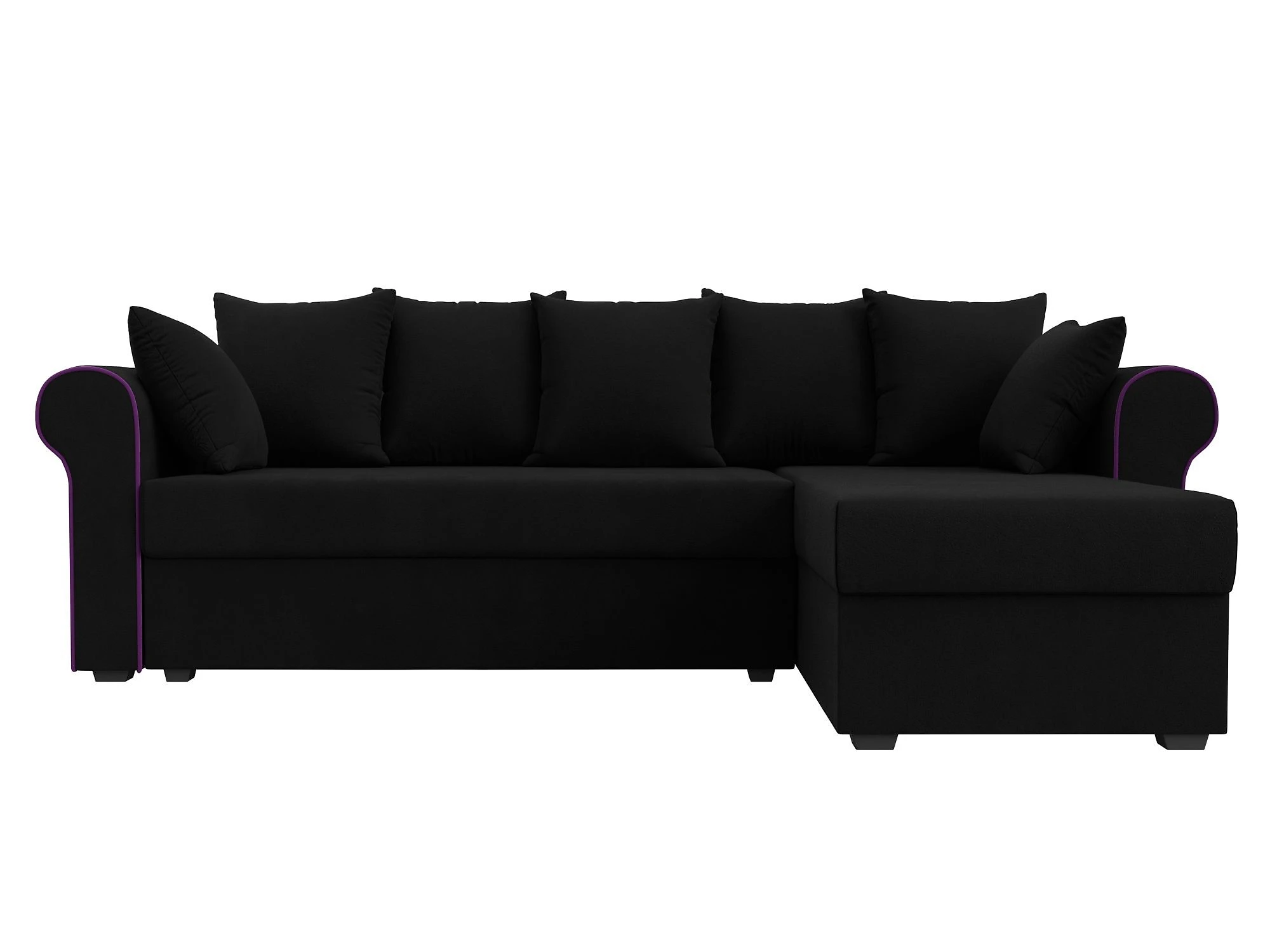 Чёрный угловой диван Рейн Дизайн 9