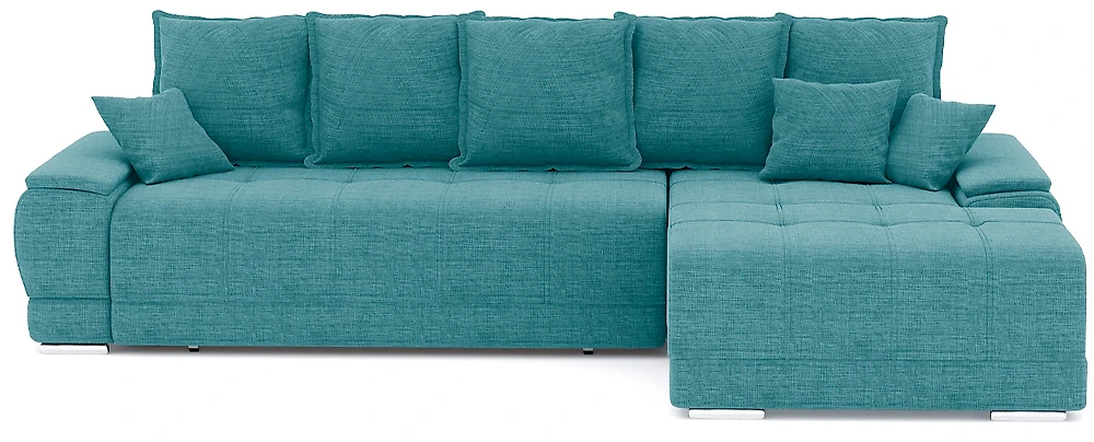Угловой диван с независимым пружинным блоком Nordviks (Модерн) Кантри Кантри Азур