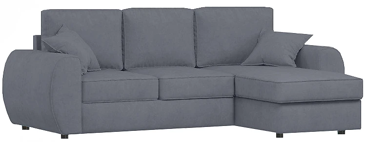 Угловой диван для ежедневного сна Валери Плюш Грей