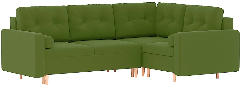 Модульный диван с оттоманкой  Белфаст Плюш Грин