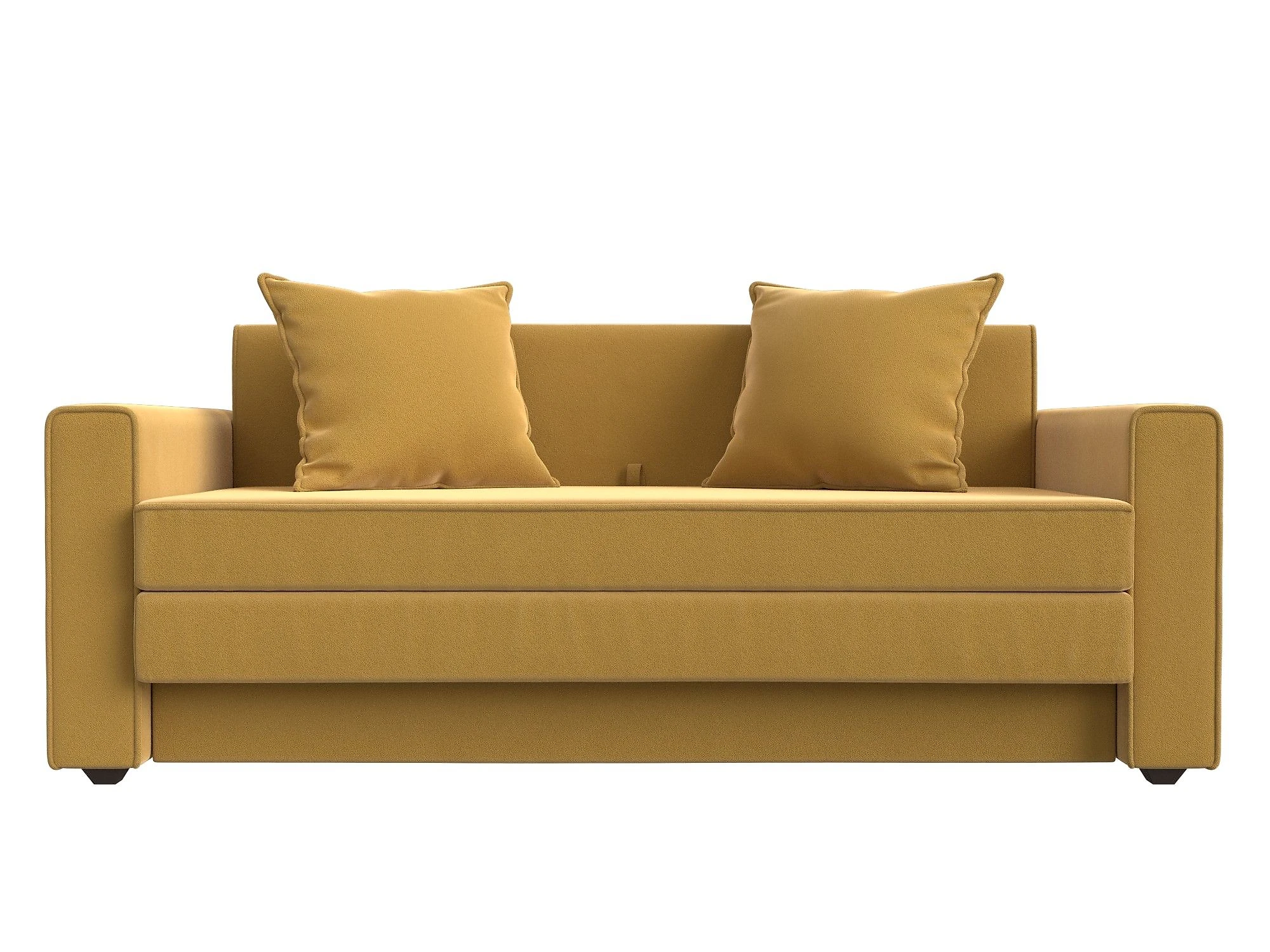 Жёлтый прямой диван Лига-012 Дизайн 3