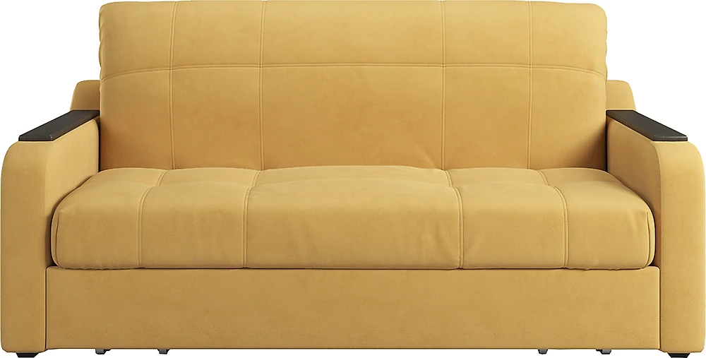 диван на металлическом каркасе Наполи Плюш Мастард