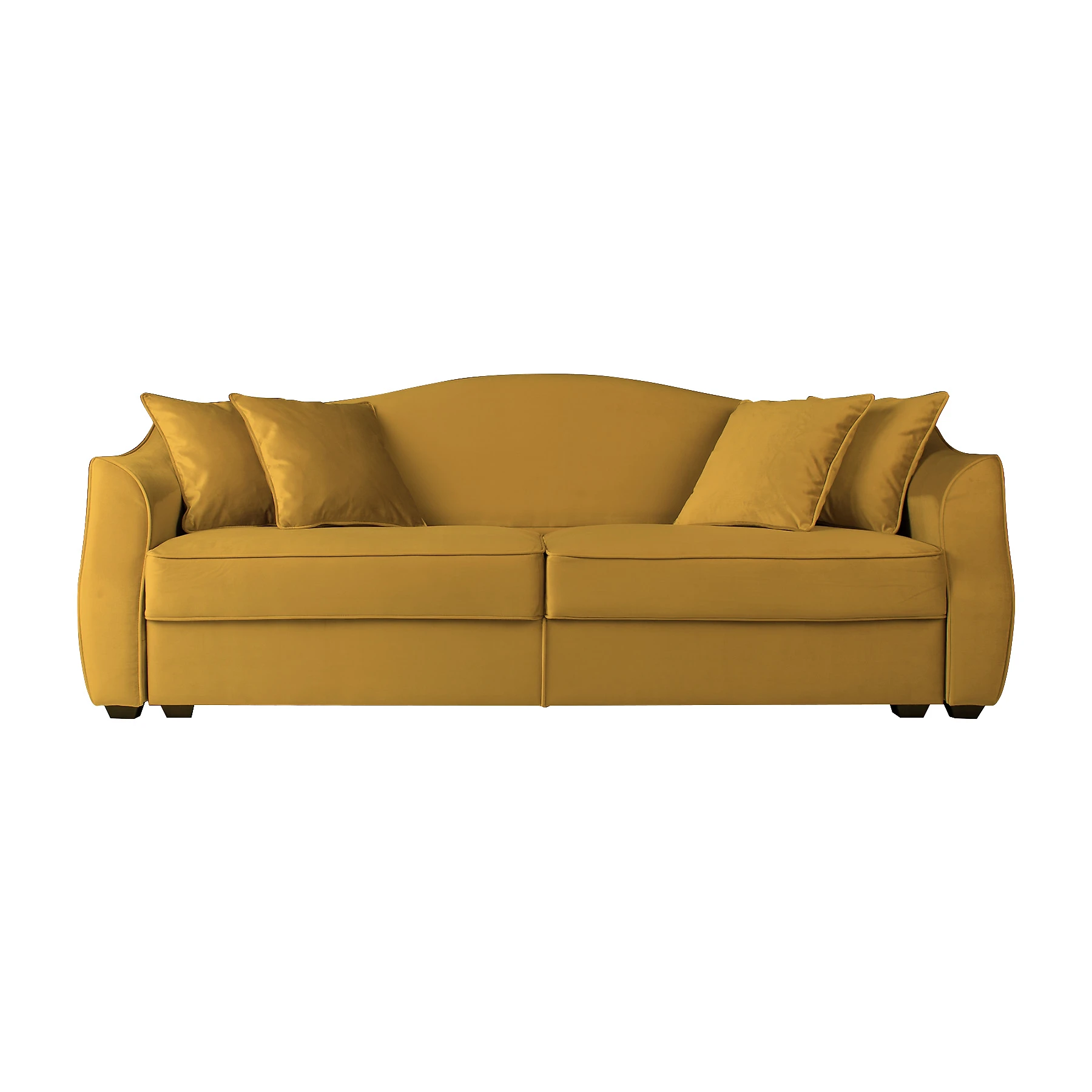 Жёлтый прямой диван Hermes-B 0124,4,2