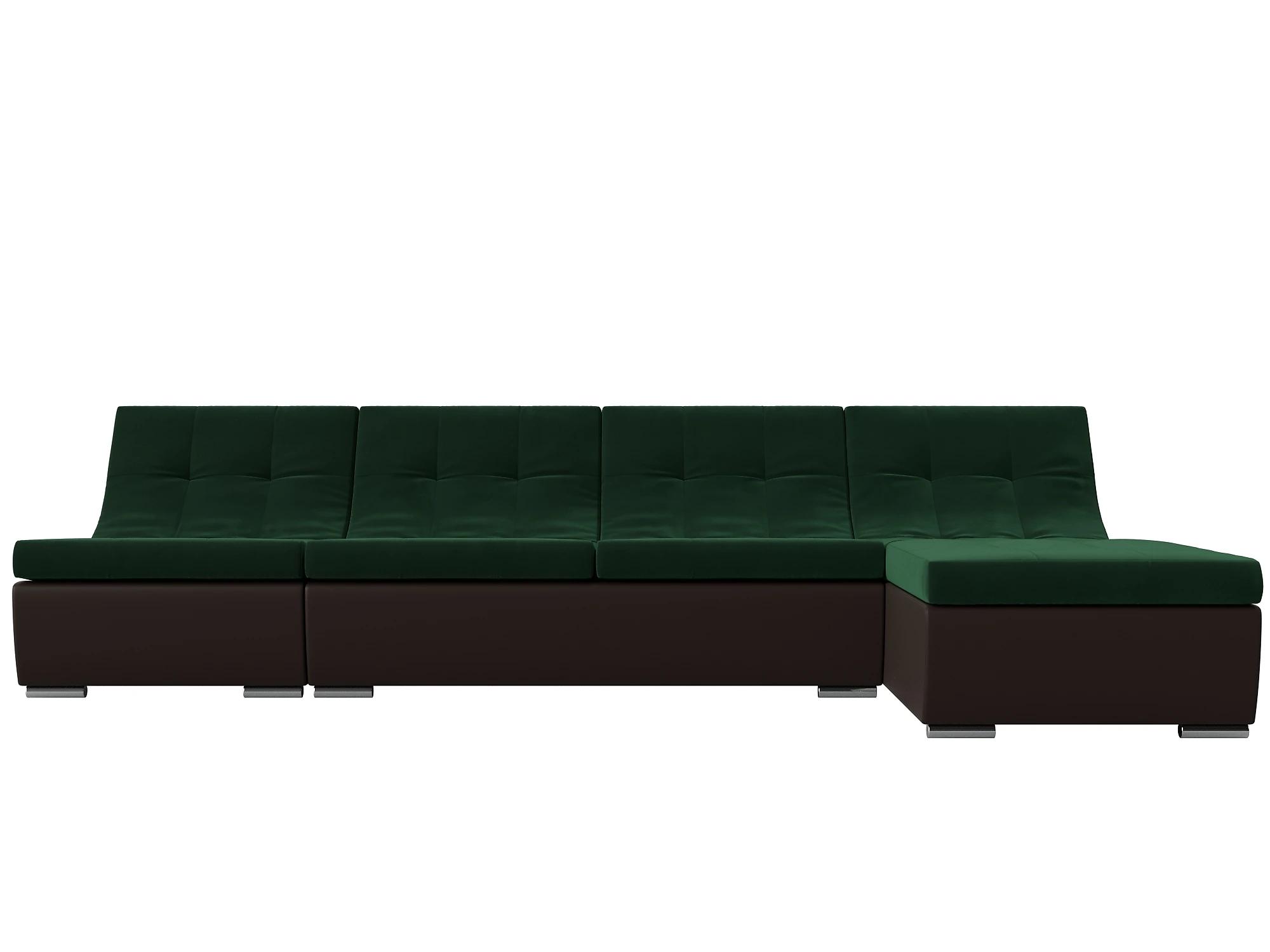 Зелёный модульный диван Монреаль Плюш Дизайн 5