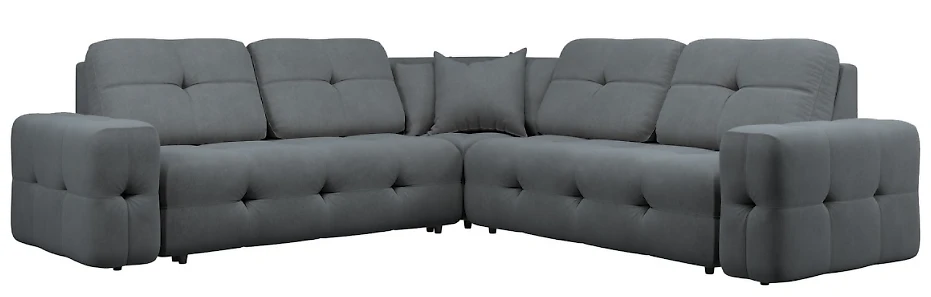 Угловой диван из ткани антикоготь Спилберг-1 Плюш Графит