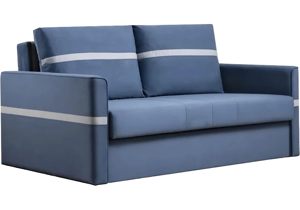 Синий прямой диван Альдо Дизайн 3
