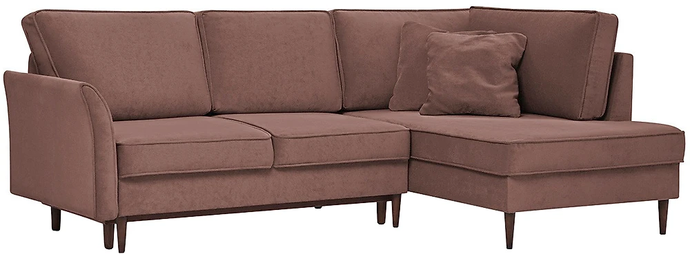Угловой диван из велюра Джулия Софт Какао