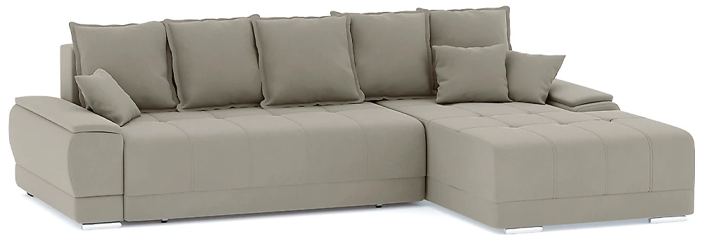 Угловой диван с независимым пружинным блоком Nordviks (Модерн) Плюш Плюш Лайт