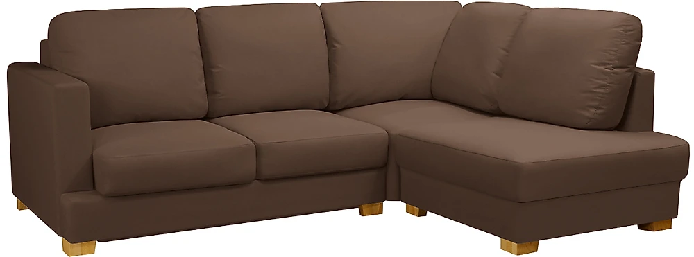 Угловой диван для гостиной Плимут Мини Шоколад