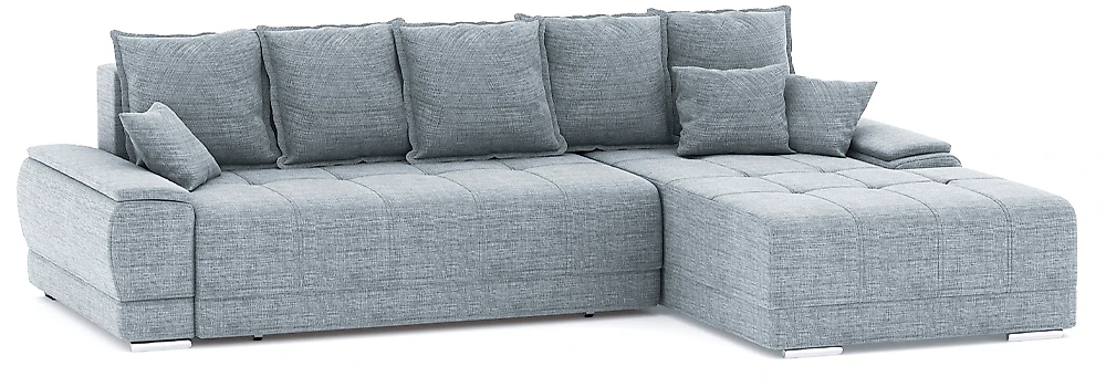 Угловой диван с независимым пружинным блоком Nordviks (Модерн) Кантри Кантри Лайтт Грей