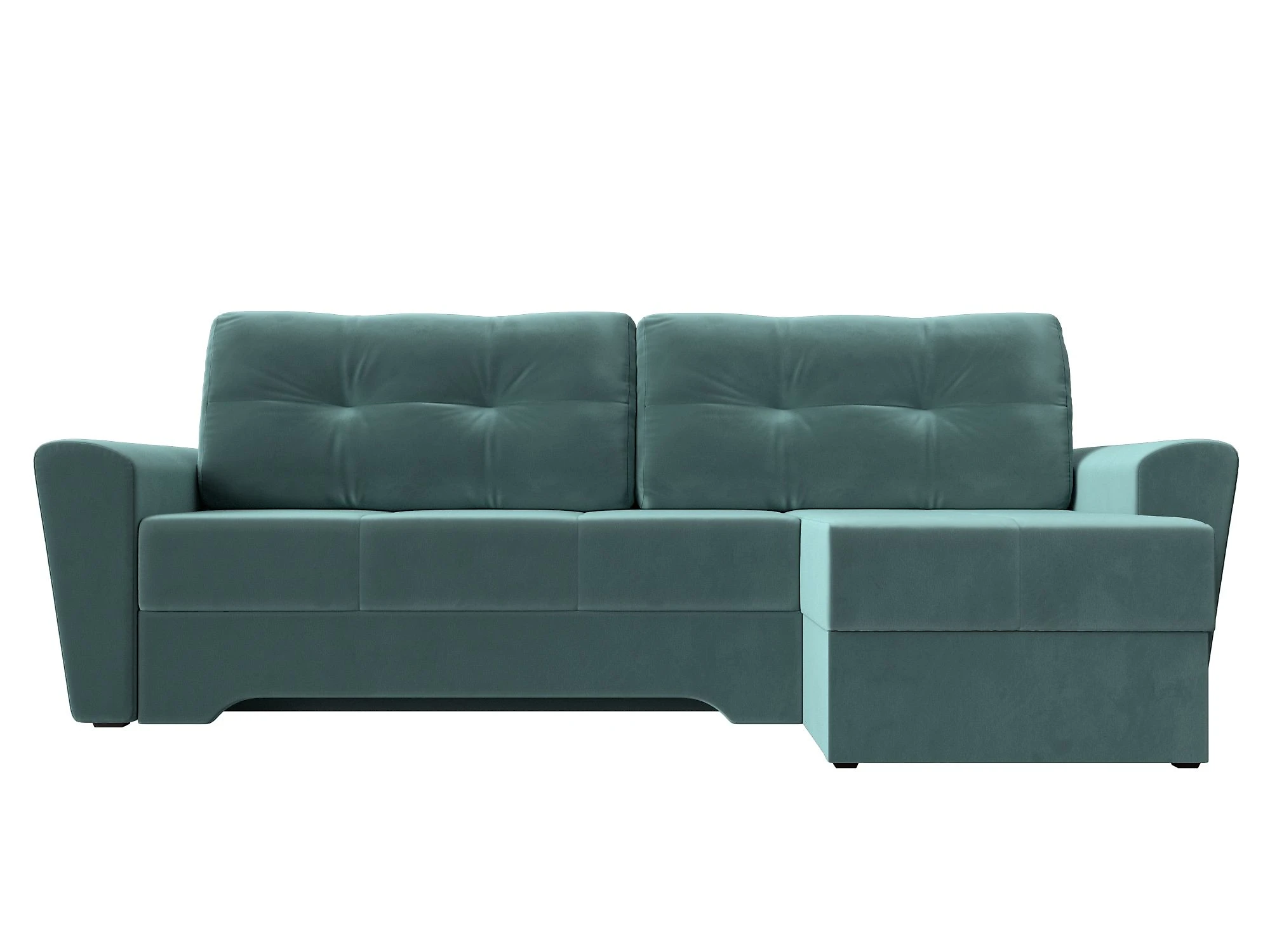 Угловой диван с правым углом Амстердам Плюш Дизайн 2