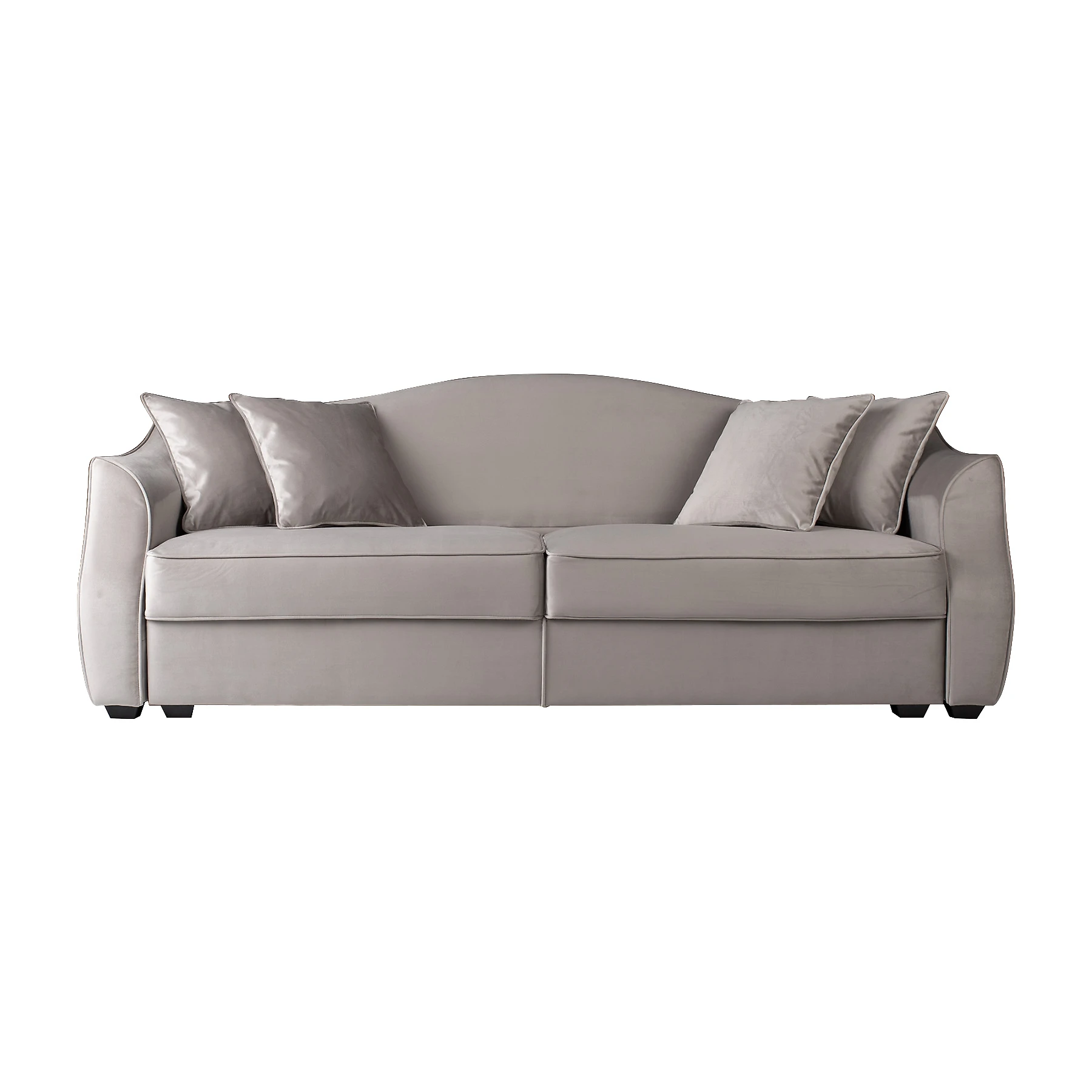 Прямой диван серого цвета Hermes-B 0124,2,2