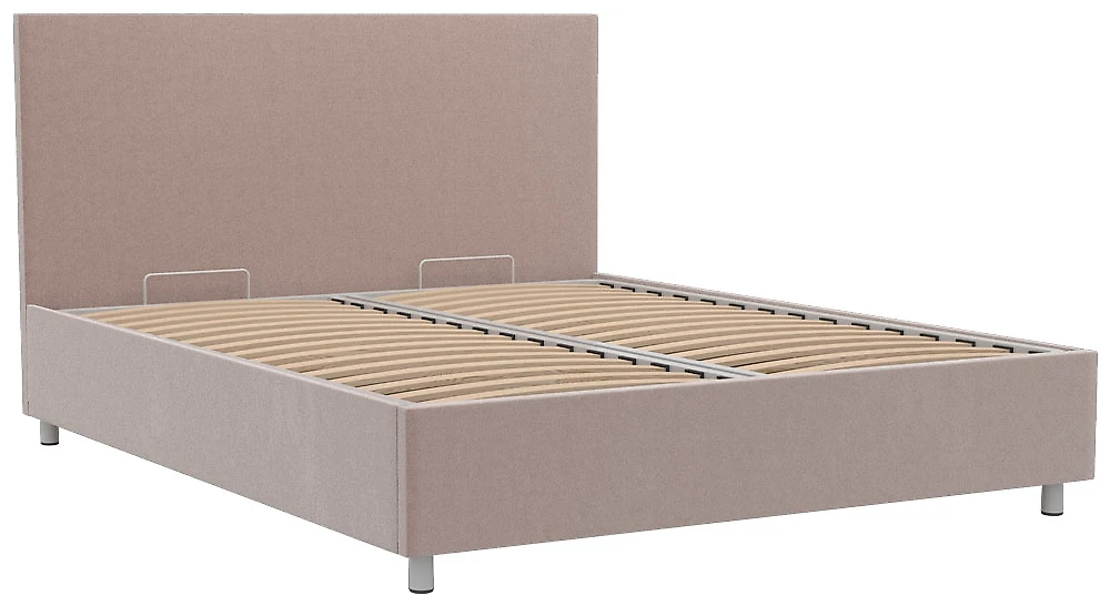 Кровать в современном стиле Белла 160х200 с бельевым ящиком Плюш Стоун