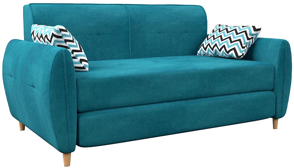 Синий прямой диван Анита Плюш Дизайн 5