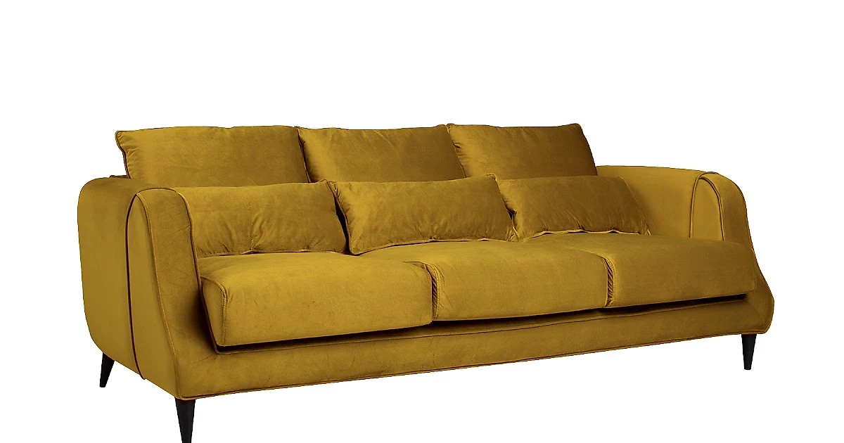 Жёлтый прямой диван Dante Plain-D 1970,4,4