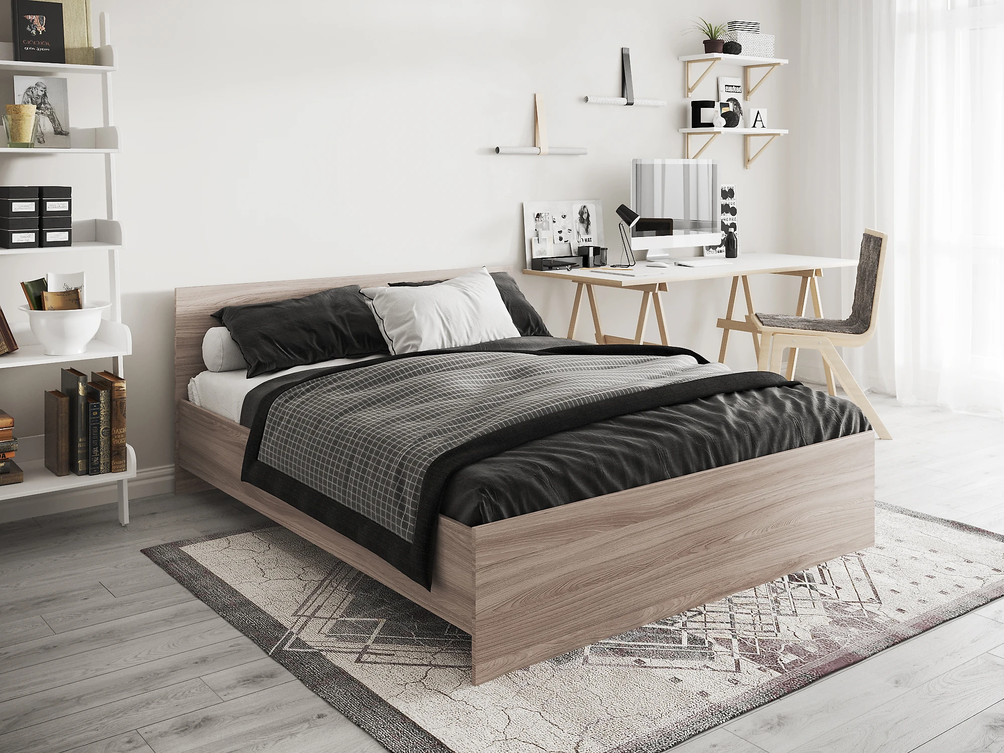 кровать в стиле минимализм Линда