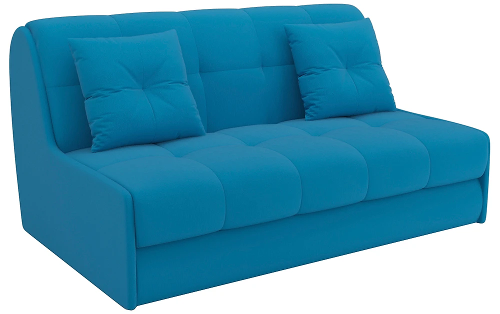 Синий прямой диван Барон-2 Блу