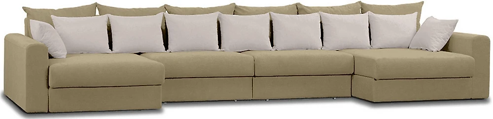 Двуспальный угловой диван Модена-8 Плюш Крем