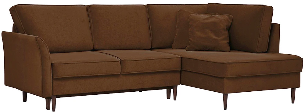 Угловой диван с правым углом Джулия Софт Браун