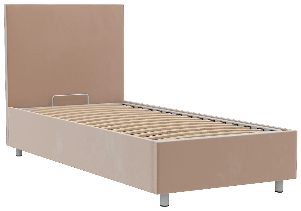 Кровать в современном стиле Белла 90х200 с бельевым ящиком Плюш Бейдж