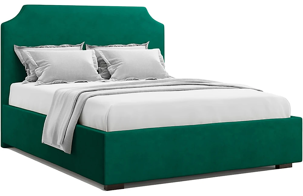 Современная двуспальная кровать Изео Изумруд