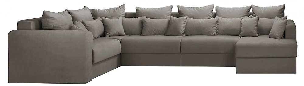Угловой диван с ящиком для белья Манхеттен П-образный Беж