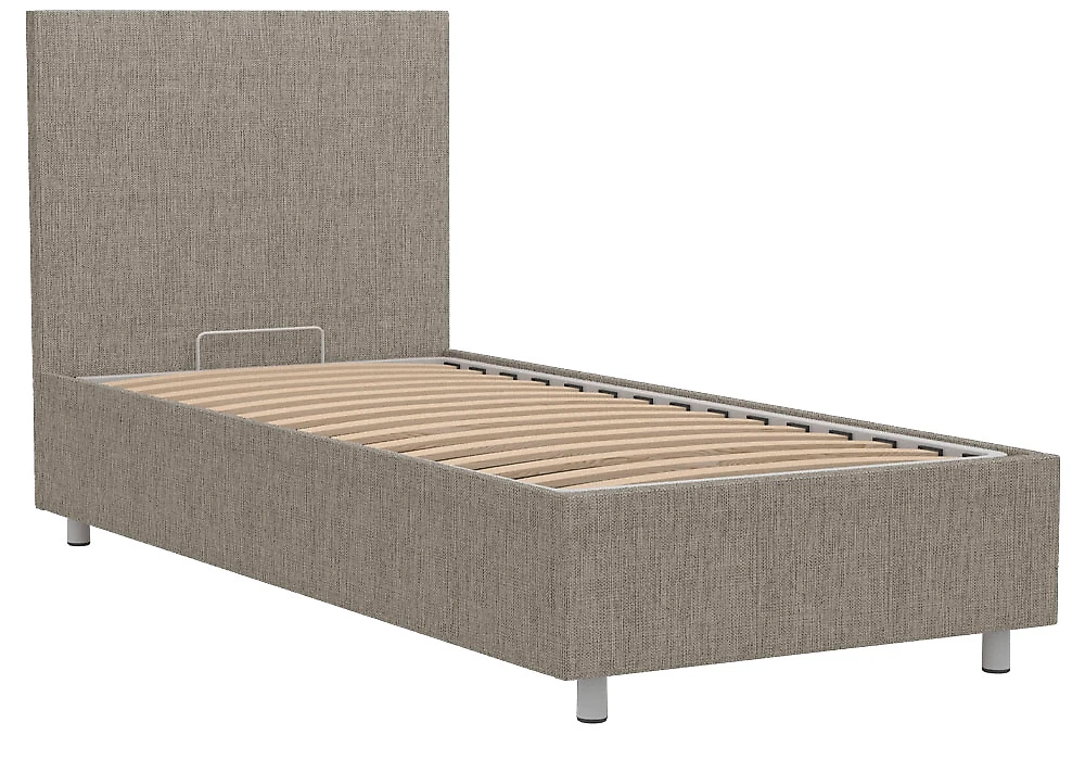 Кровать в современном стиле Белла 90х200 с бельевым ящиком Кантри Браун