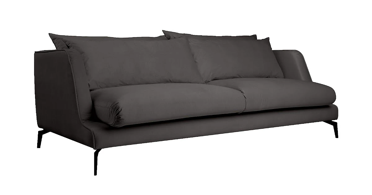 Прямой диван серого цвета Dimension Simple-A 2138,3,1