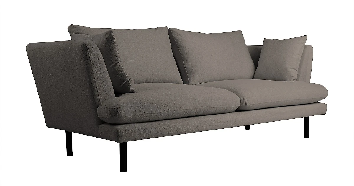 Прямой диван серого цвета Djun-A 0406,3,1