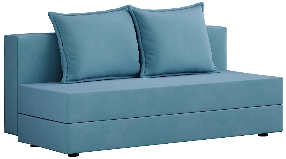 Синий прямой диван Аура-4 Блу
