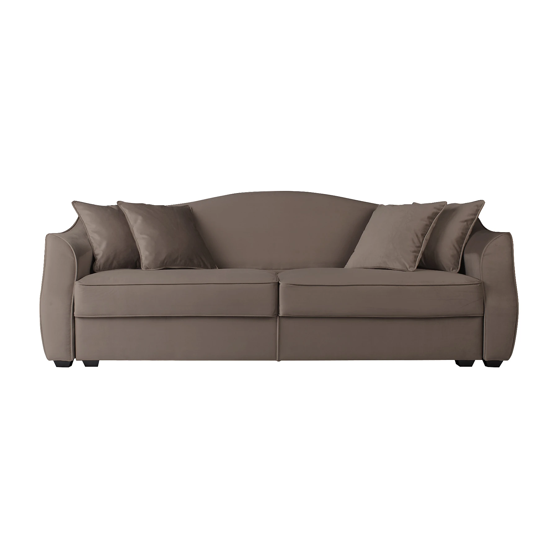 Прямой диван серого цвета Hermes-B 0124,3,2