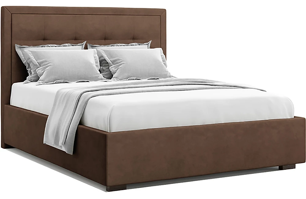 Современная двуспальная кровать Комо Шоколад