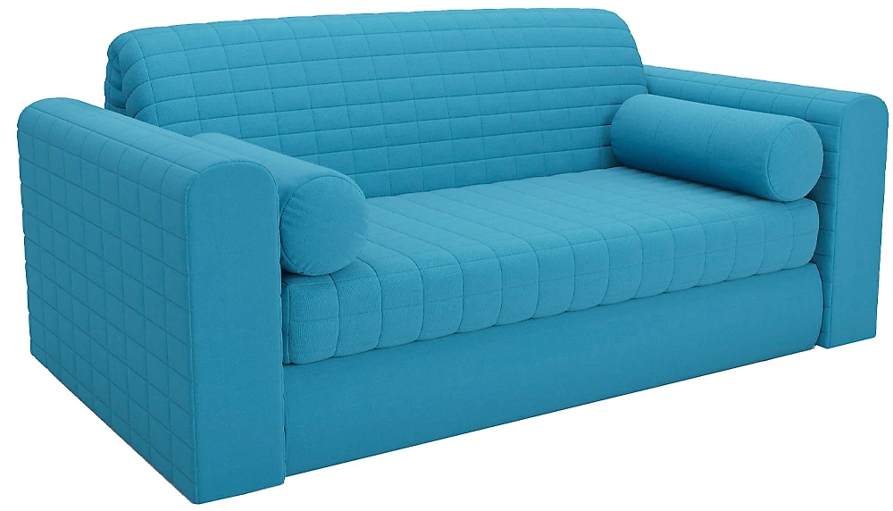Синий прямой диван Барон-5 Блу