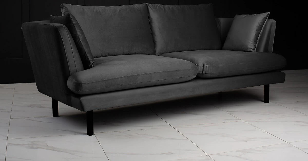 Прямой диван серого цвета Djun-E 0406,3,5